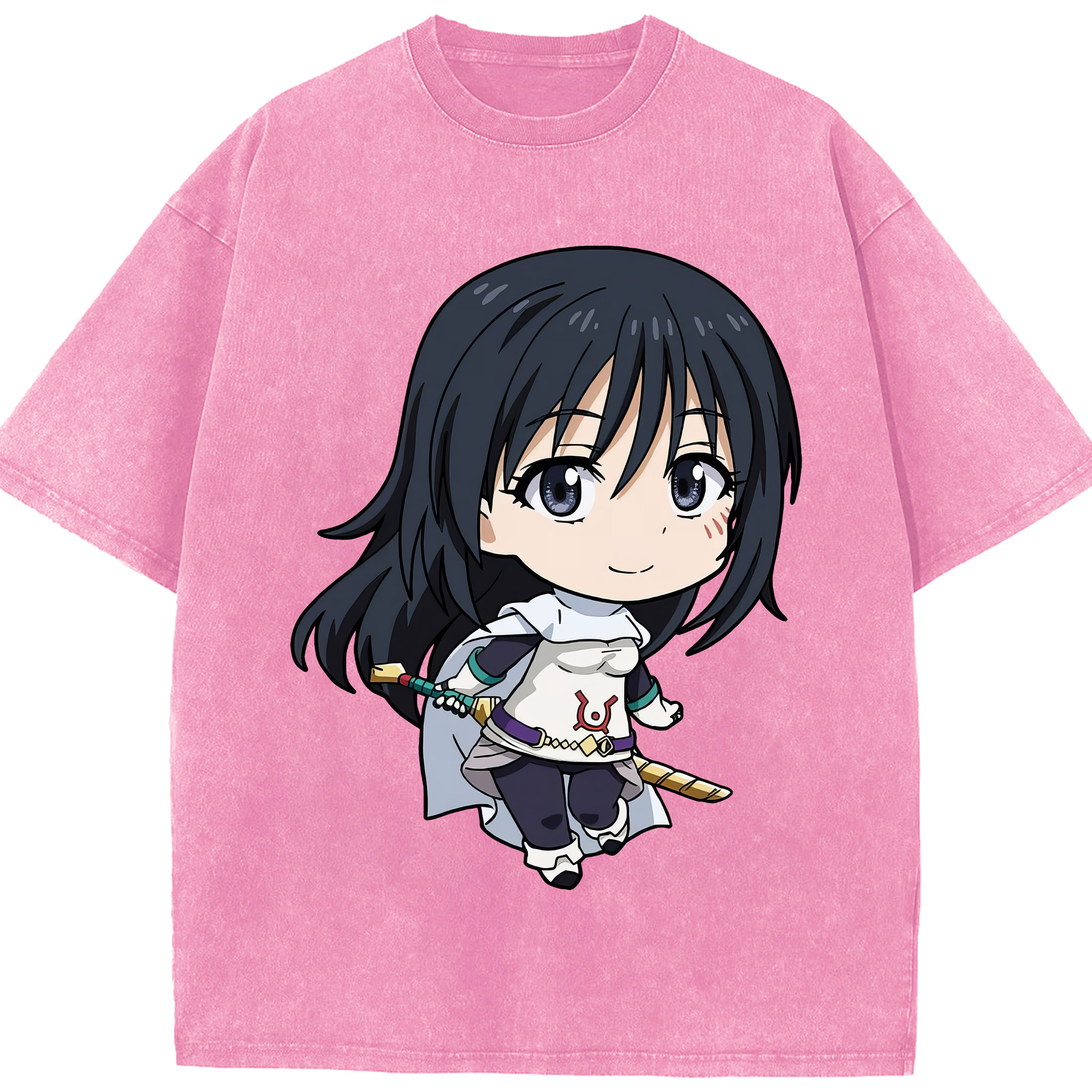 （画像用） 転スラ Regarding Reincarnated to Slime 綿100% ヴィンテージ風 半袖Tシャツ（フロントプリント）